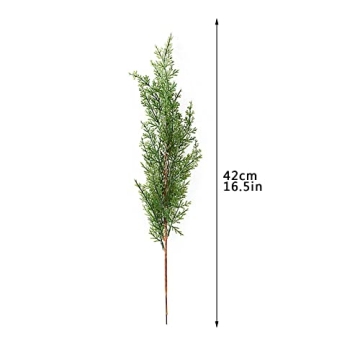 INIFLM 10Pcs Artificial Cypress Branches for Decor