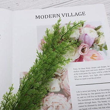 INIFLM 10Pcs Artificial Cypress Branches for Decor