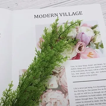 INIFLM 10Pcs Artificial Cypress Branches for Decor