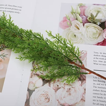 INIFLM 10Pcs Artificial Cypress Branches for Decor