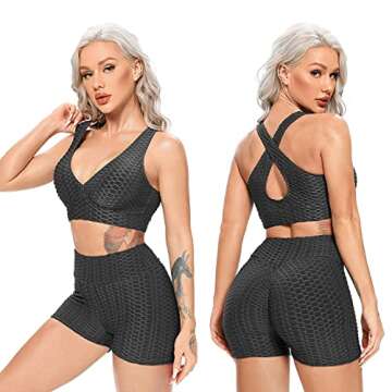 YOFIT Booty Shorts for Women Workout Shorts Brazilian Scrunchd Butt Lift Gym Shorts Sexy Rave Clothes #1 Scrunch Butt Lift Black XS