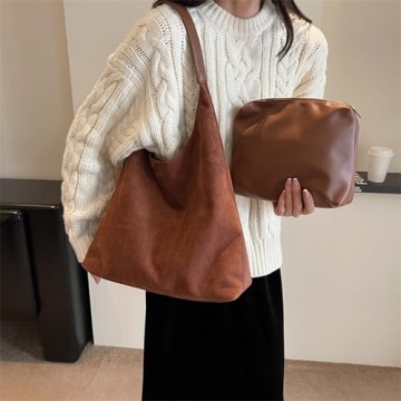 Brown Suede Tote Bag for Women - Stylish & Functional