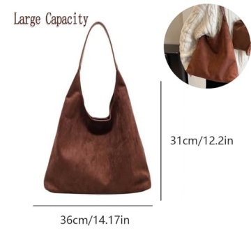 Brown Suede Tote Bag for Women - Stylish & Functional