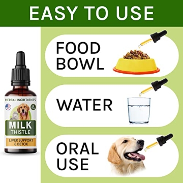 Milk Thistle Liver Support Supplement for Pets - 2 fl oz