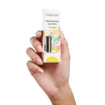 Frilliance Moisturizing Natural Crystal Clear Lip Gloss for Teens, Cruelty Free Hypoallergenic All Skin Types, 8 ml / .28 fl oz