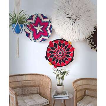 Ethnic Origin Company African Juju Hat White/Cream Feather 30"