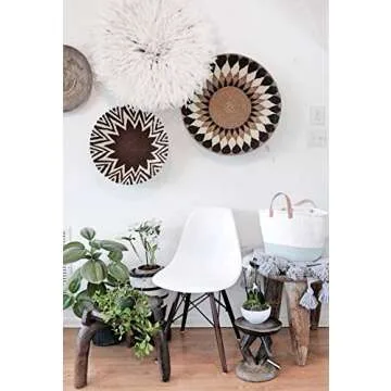 Ethnic Origin Company African Juju Hat White/Cream Feather 30"