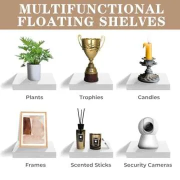 Sorbus Square Floating Shelves - Versatile Decor for Home