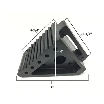 MAXXHAUL Heavy Duty Rubber Wheel Chocks for Secure Parking