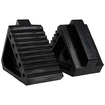 MAXXHAUL Heavy Duty Rubber Wheel Chocks for Secure Parking
