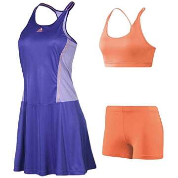 adidas Performance Womens Adizero Tennis Dress - Night/Orange - M