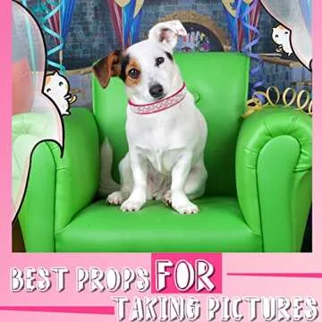 4 Pcs Pink Dog Collar Spiked Studded Dog Collars Pearls Dog Necklace Dog Collar with Rhinestone Bow Knot Crystal Diamond Colorful Flower Bling Girl Dog Cat Collars for Dogs(Novel Style,Medium)