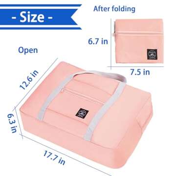 Foldable Travel Duffel Bag 2PCS Tote Carry on Luggage Bag Spirit Airlines Personal item Sports Gym B...