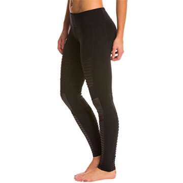 Alo Yoga womens Moto Leggings, Black/Black Glossy, Small US