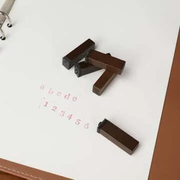 KMIKE Alphabet Stamps Set - 70pcs Vintage DIY Craft Kit