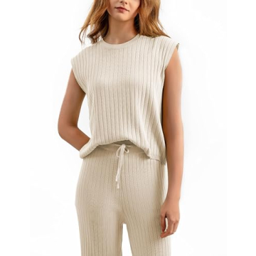 Stylish Dqbeng Women's 2 Piece Knit Lounge Set