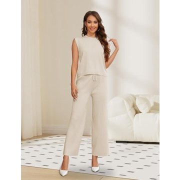 Stylish Dqbeng Women's 2 Piece Knit Lounge Set