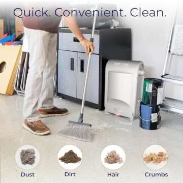 EyeVac Pro Touchless Vacuum Automatic Dustpan - Ultra Fast & Powerful - Great for Sweeping Salon Pet Hair Food Dirt Kitchen, Corded Canister Vacuum, Bagless, Automatic Sensors, 1400 Watt (Silver)