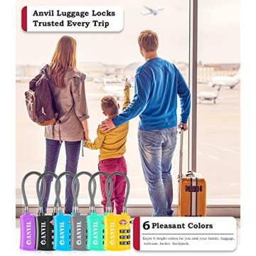 ANVIL TSA Approved Luggage Locks for Travel Security