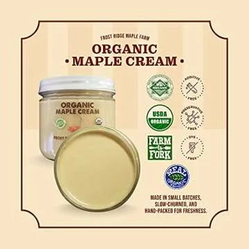 Frost Ridge Maple Farm, Organic Maple Cream, Grade A, One Pound (16 oz)