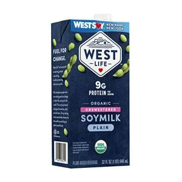 West Life Organic Unsweetened Soy Milk Pack of 6