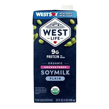 West Life Organic Unsweetened Soy Milk Pack of 6