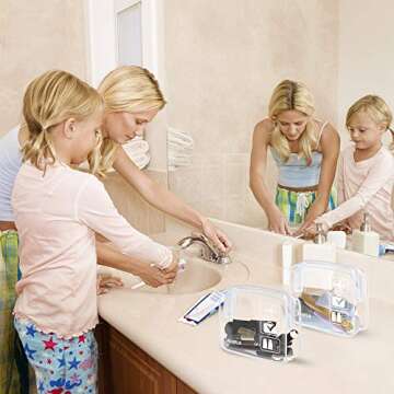 ANRUI Clear Toiletry Bag 3-Pack TSA Approved for Travel
