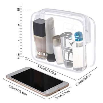ANRUI Clear Toiletry Bag 3-Pack TSA Approved for Travel