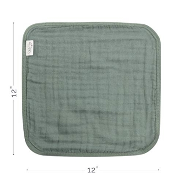 Natemia Muslin Baby Washcloths for Newborns - Ultra Soft 5 Piece Set