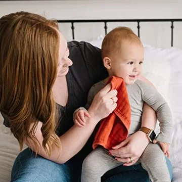 Natemia Muslin Baby Washcloths for Newborns - Ultra Soft 5 Piece Set