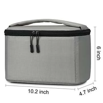 S-ZONE Padded Folding Camera Bag for DSLR SLR Camera TLR Sony Canon Nikon or Flash, Grey, Covers & Cases