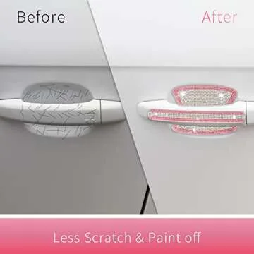 INSAUTO Bling Car Accessories, Rhinestone Handle Protector