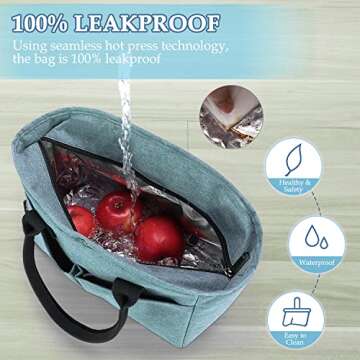 Glantop Adults Insulated Lunch Boxs for Women - Insulated Lunch Bag Reusable Lunch Bag Leakproof Large Lunch Bag