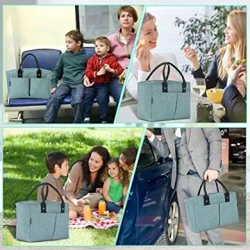 Glantop Insulated Lunch Bag for Women - Large & Reusable