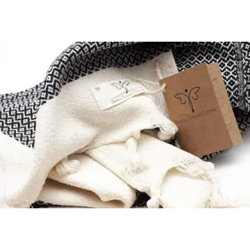 SMYRNA Turkish Cotton Hand Towels Set of 2 - Luxury & Absorbent