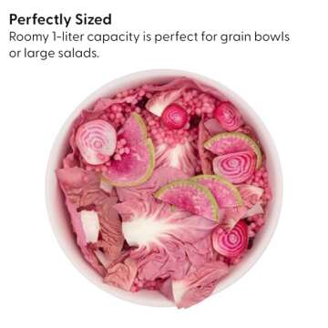 W&P Porter Plastic Bowl Lunch Container w/ Protective Non-slip Exterior, Charcoal 1 Liter | Lid & Snap-tight Silicone Strap | Food Storage, Bento Box, Meal Prep | BPA-Free Plastic