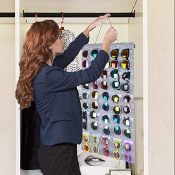 AROUY Sunglasses Organizer with 25 Felt Slots for Easy Storage