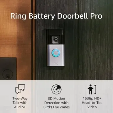 Ring Battery Doorbell Pro with 3D Motion Detection HD+ Video