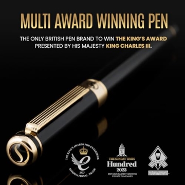 Scriveiner Luxury Fountain Pen with 24K Gold Finish