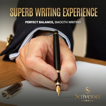 Scriveiner Luxury Fountain Pen with 24K Gold Finish