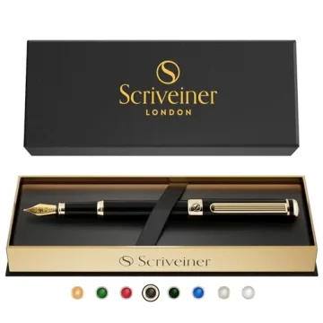 Scriveiner Luxury Fountain Pen with 24K Gold Finish