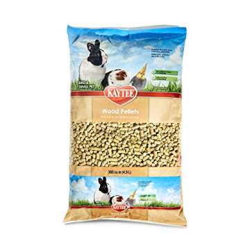 Kaytee Wood Pellets Pet Bird & Small Animal Litter for Ferrets, Guinea Pigs, Rats, Chinchillas, Hamsters, Gerbils, Rabbits, Mice, Hedgehogs and Dwarf Hamsters, 4.9 Liter, 8 Pound Bag