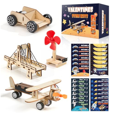 STEM Valentine Cards Kit for Kids - Fun Educational Projects