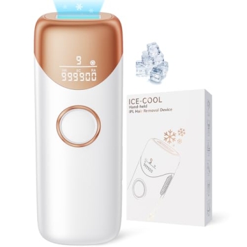 Painless IPL Laser Hair Removal Device with Ice Cooling - Ubroo 3-in-1 At Home Epilator