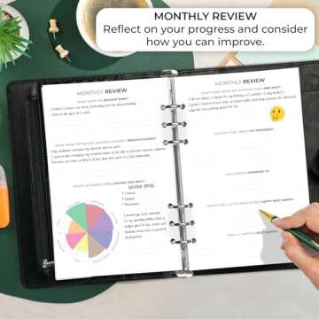 Clever Fox Weekly Planner Binder – Goal Setting Planner for Time Management & Weekly Tasks – Work & Life Organizer with To Do List & Habit Tracker – Undated, 7″ x 9″ Hardcover (Black)