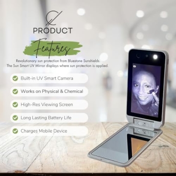 Bluestone Sunshield UV Makeup Mirror for Skin Safety