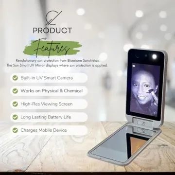 Bluestone Sunshield UV Makeup Mirror for Skin Safety