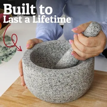 Heavy Duty Extra Large Mortar and Pestle Set for Fresh Flavors