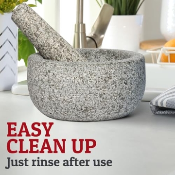 Heavy Duty Extra Large Mortar and Pestle Set for Fresh Flavors