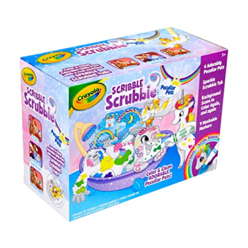 Crayola Scribble Scrubbie Peculiar Pets, Washable Pet Grooming Toy for Kids, Arts & Crafts, Gifts for Girls & Boys, Ages 3, 4, 5